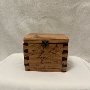 Dovetail Box Zebrawood with False Bottom by Tim’s Custom Woodwork